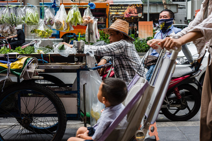 A street food vendor in Bangkok on 26 August,